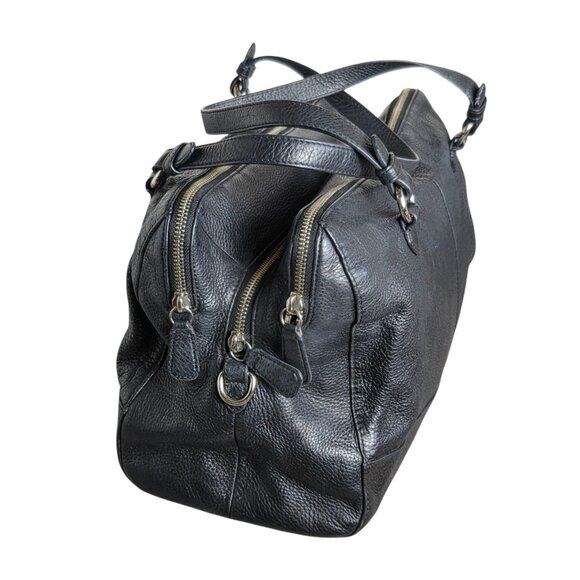 Vtg Coach Back Leather Katheryn Triple Zipper Satchel Bag 10"x 13"x7" - Picture 3 of 9